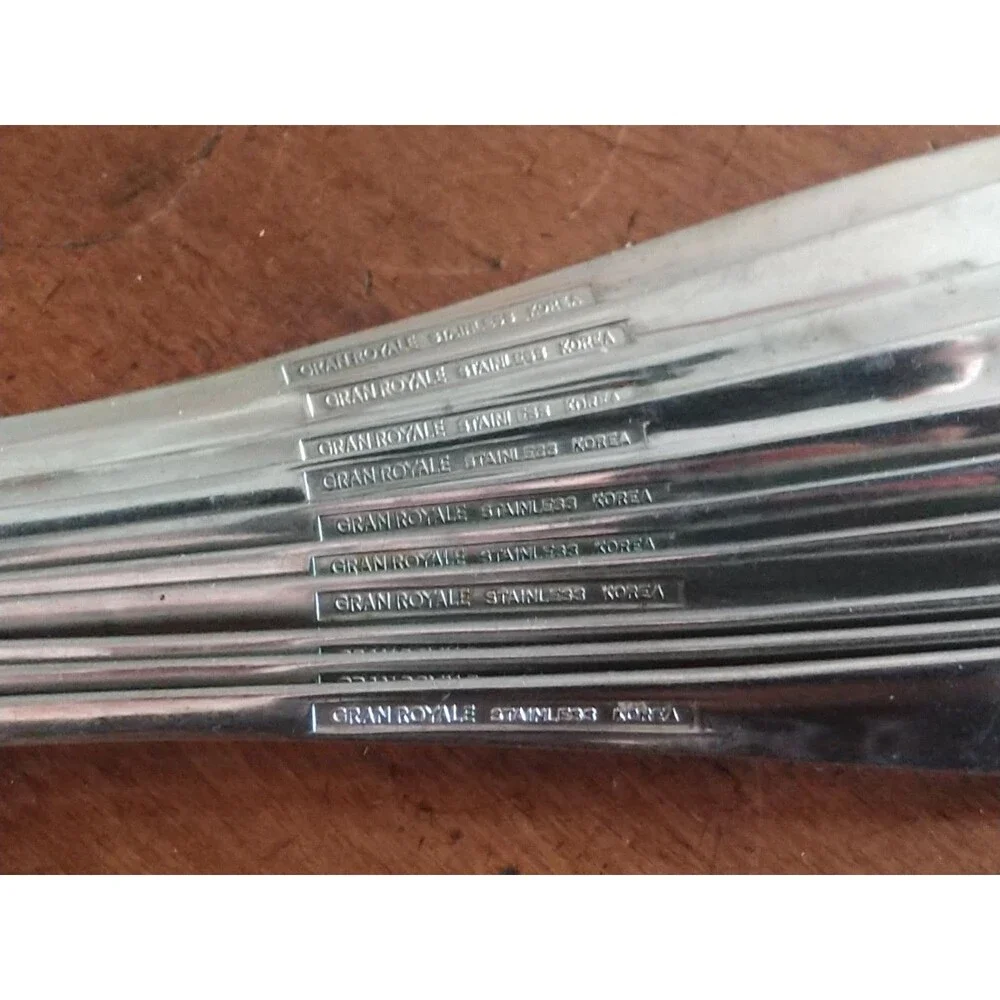 Lot 10x Gran Royale Stainless Iced Tea Spoon 7.3